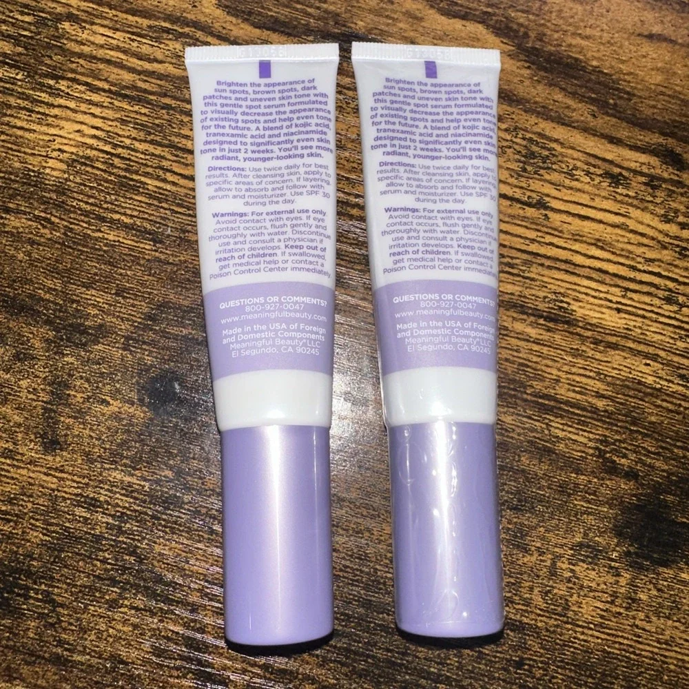Meaningful Beauty Dark Spot Treatment Serum 1oz Skin Corrector Lightener 2 Piece